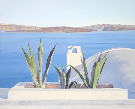 Santorini - Aloe vera 81 x 65  Oleo sobre tela